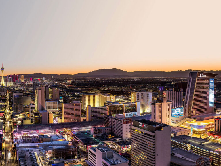Downtown skyline of Las Vegas